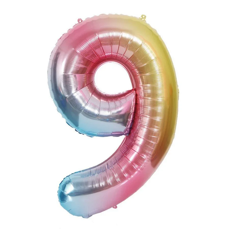 Rainbow Jumbo Number Balloons 34" - Image 10