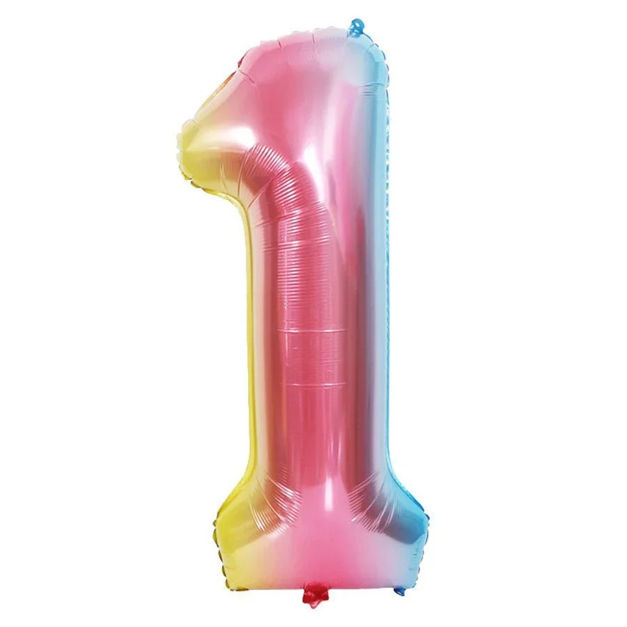 Rainbow Jumbo Number Balloons 34" - Image 2