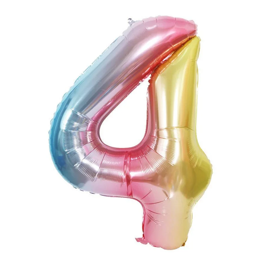Rainbow Jumbo Number Balloons 34" - Image 5