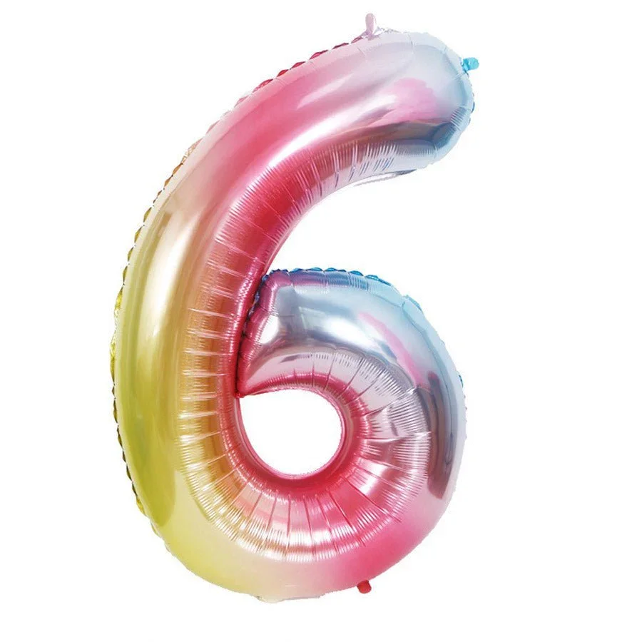 Rainbow Jumbo Number Balloons 34" - Image 7