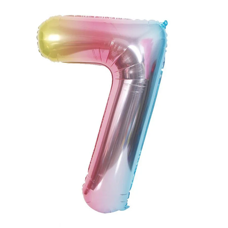 Rainbow Jumbo Number Balloons 34" - Image 8