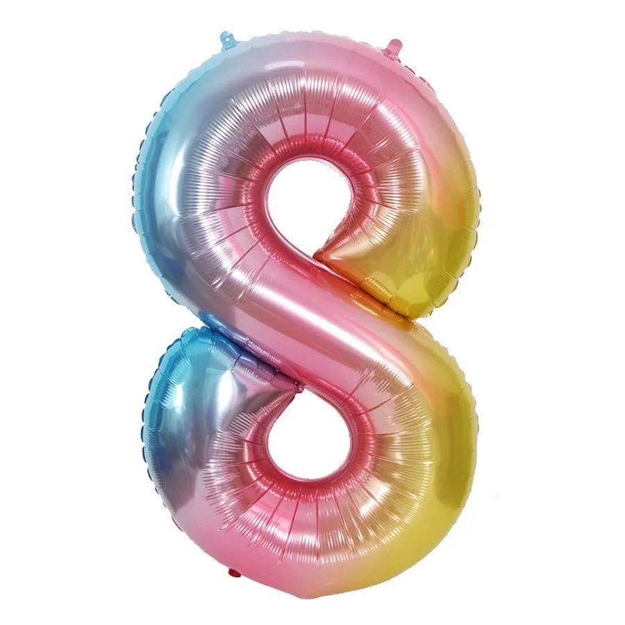Rainbow Jumbo Number Balloons 34" - Image 9