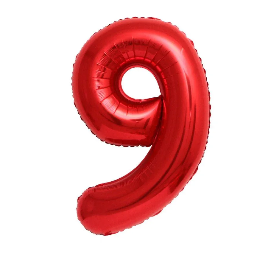 Red Jumbo Number Balloons 34" - Image 10
