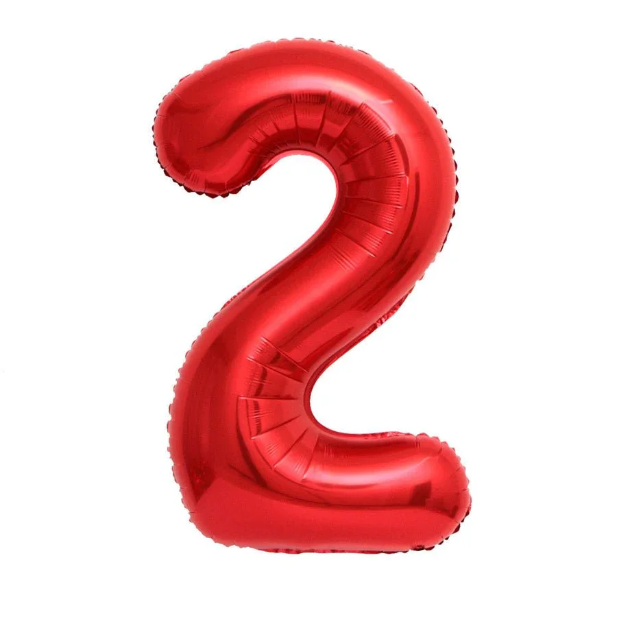 Red Jumbo Number Balloons 34" - Image 3
