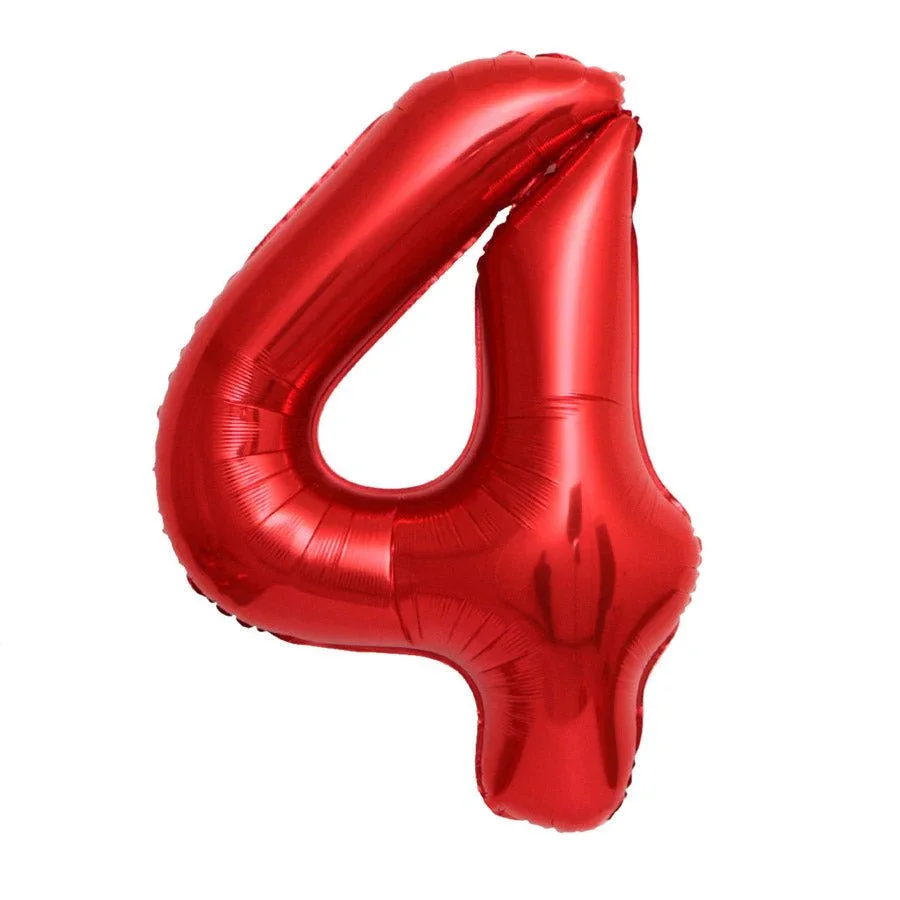 Red Jumbo Number Balloons 34" - Image 5