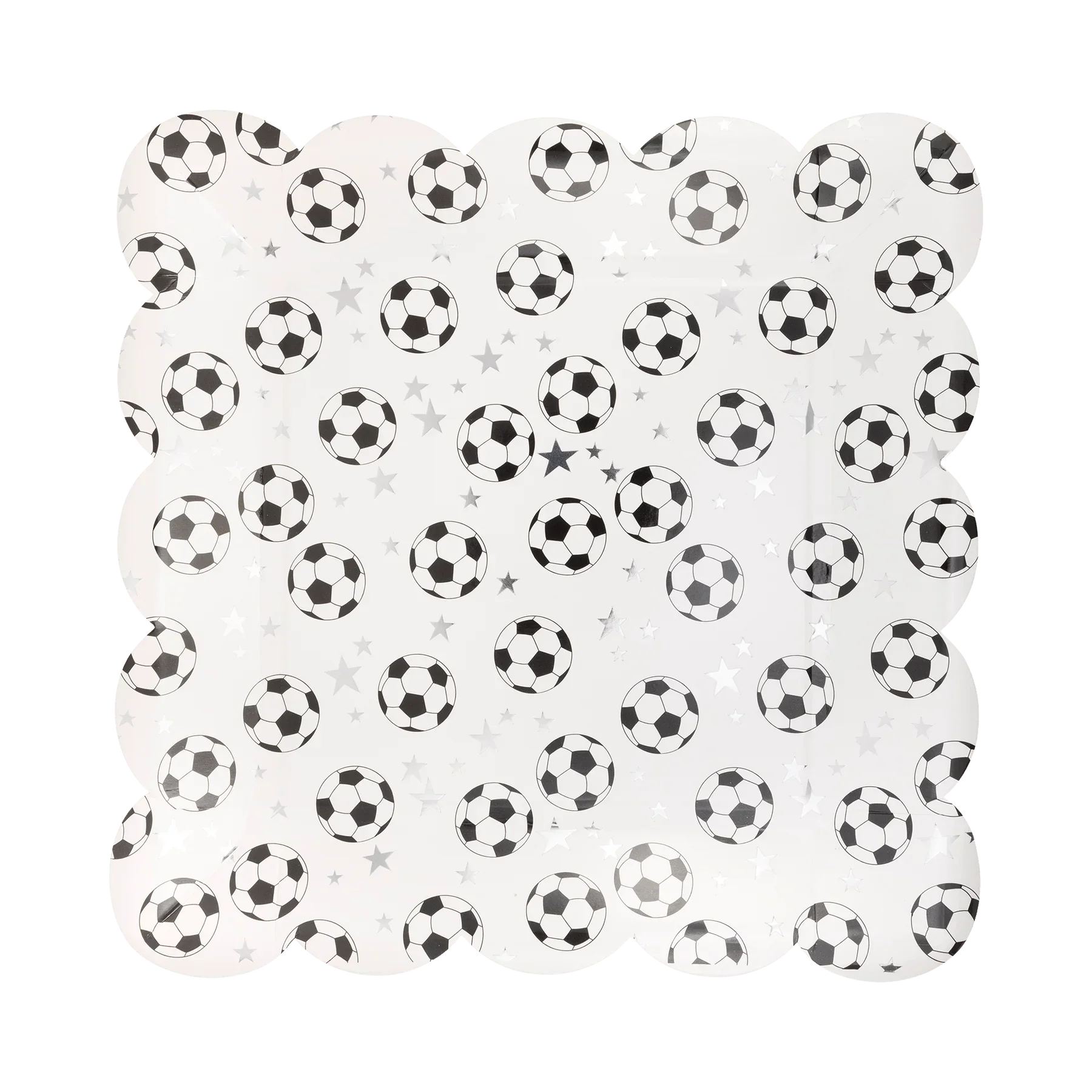 Scattered Soccer Ball Paper Plate 10" | 8 ct