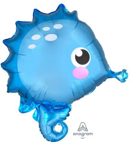 Seahorse Shaped Mylar Balloon 18" | 1ct
