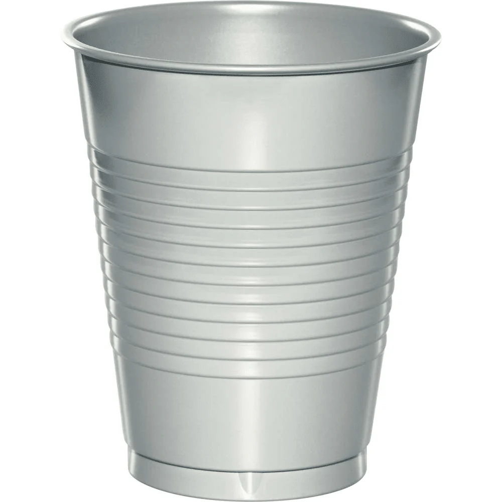 Shimmering Silver Premium 16oz Plastic Cups 20 | ct