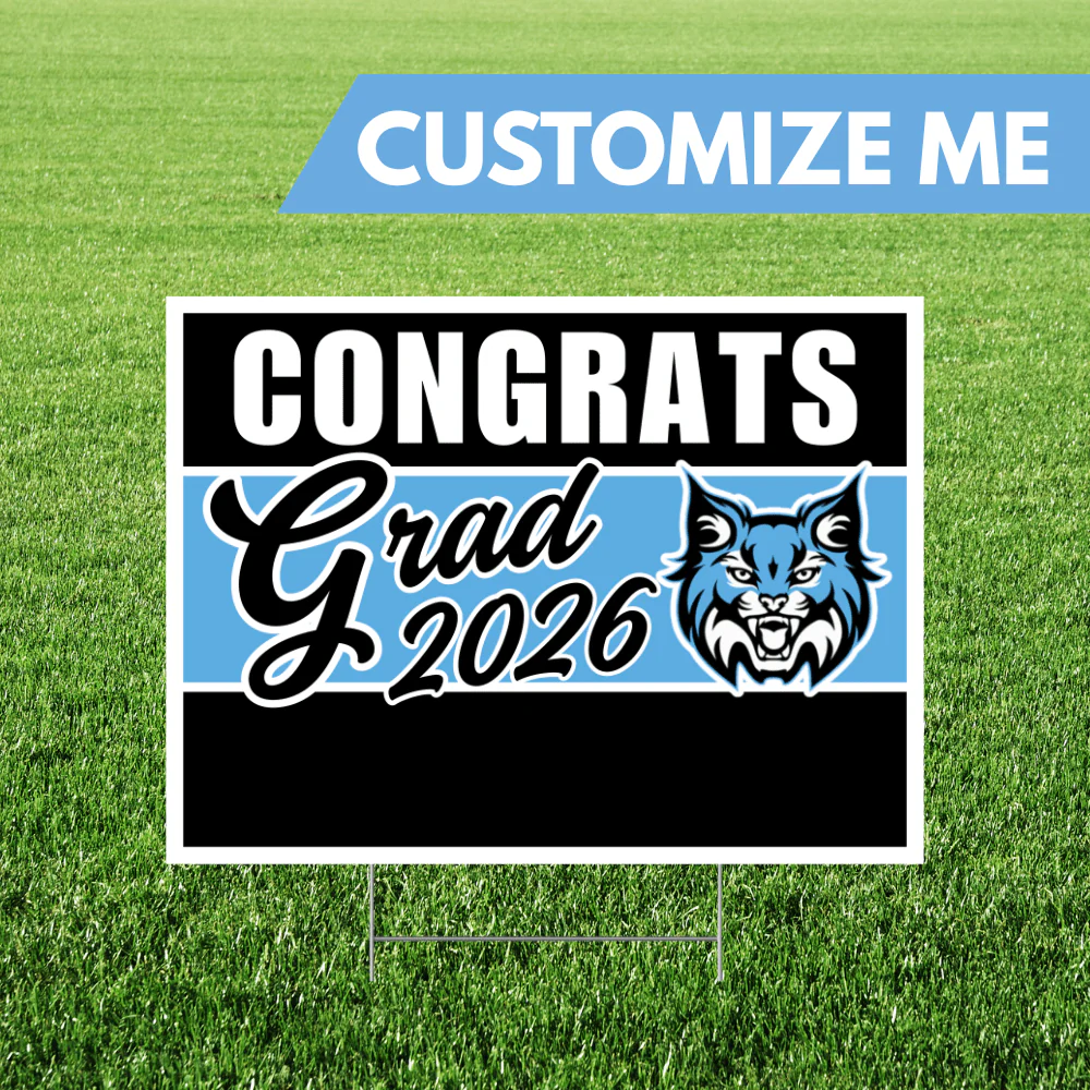 Sky View High School Custom Name Grad Yard Sign 24" x 18" | 1 ct