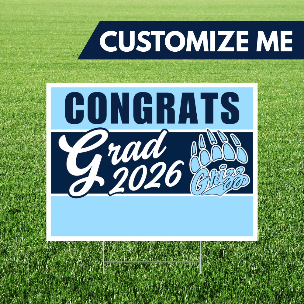 Skyline High School ID Custom Name Grad Yard Sign 24" x 18" | 1 ct