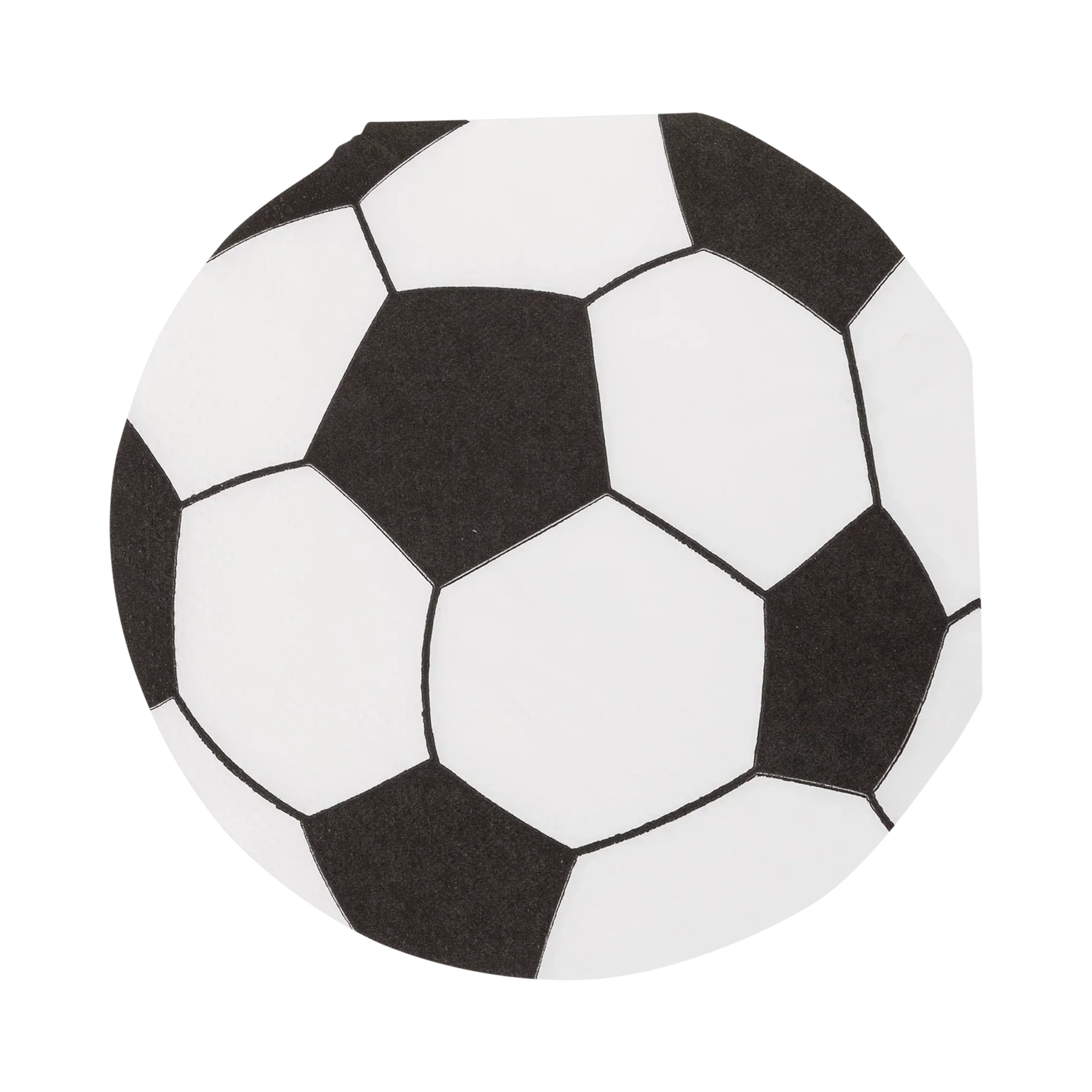 Soccer Ball Shaped Paper Cocktail Napkin | 24 ct