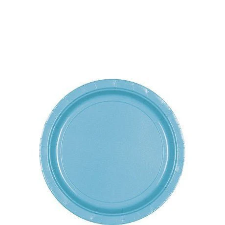 Caribbean Blue Dessert Paper Plates 6.75" | 20ct