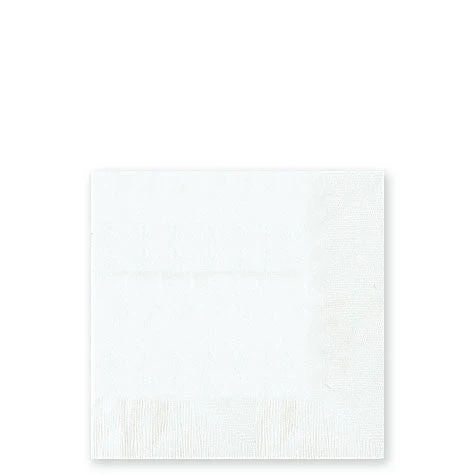 White Beverage Napkins | 40ct