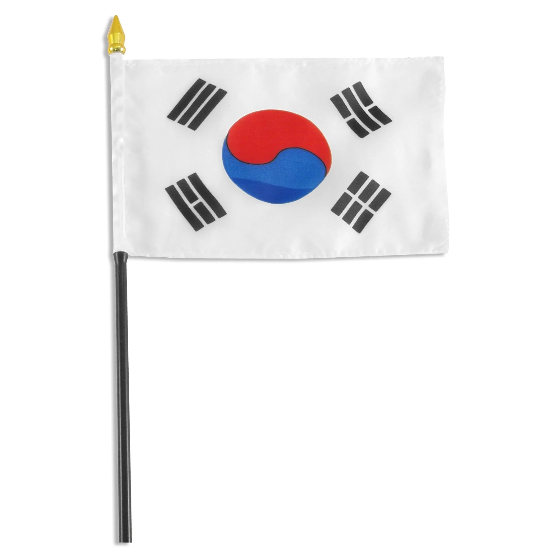 South Korea Flag with Stick | 4" x 6"