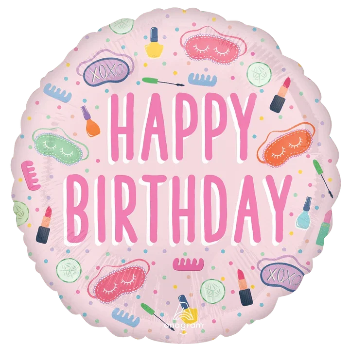 Spa Party Birthday Mylar Balloon, 18" | 1 ct