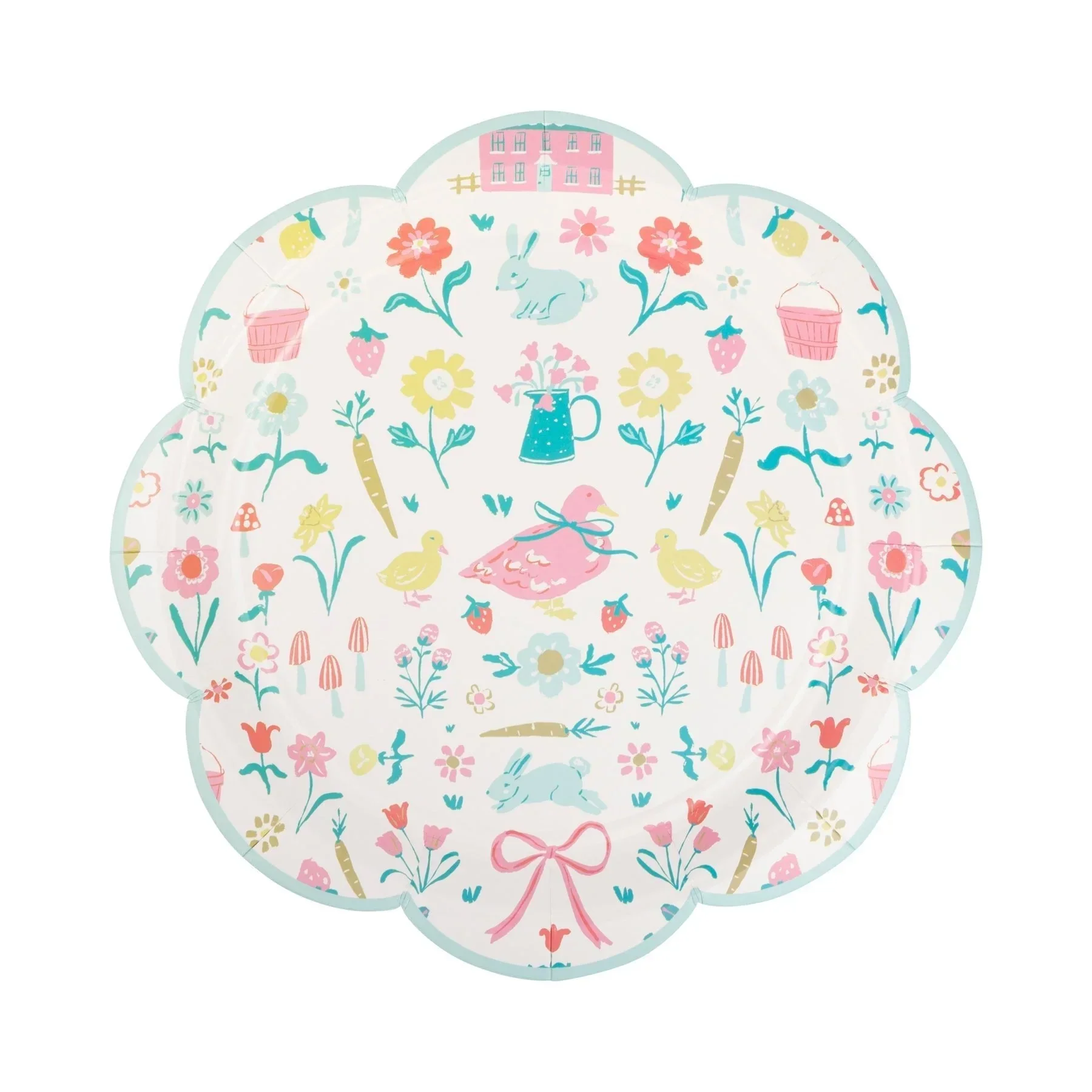 Springtime Cottage Pattern Plate 9" | 8 ct