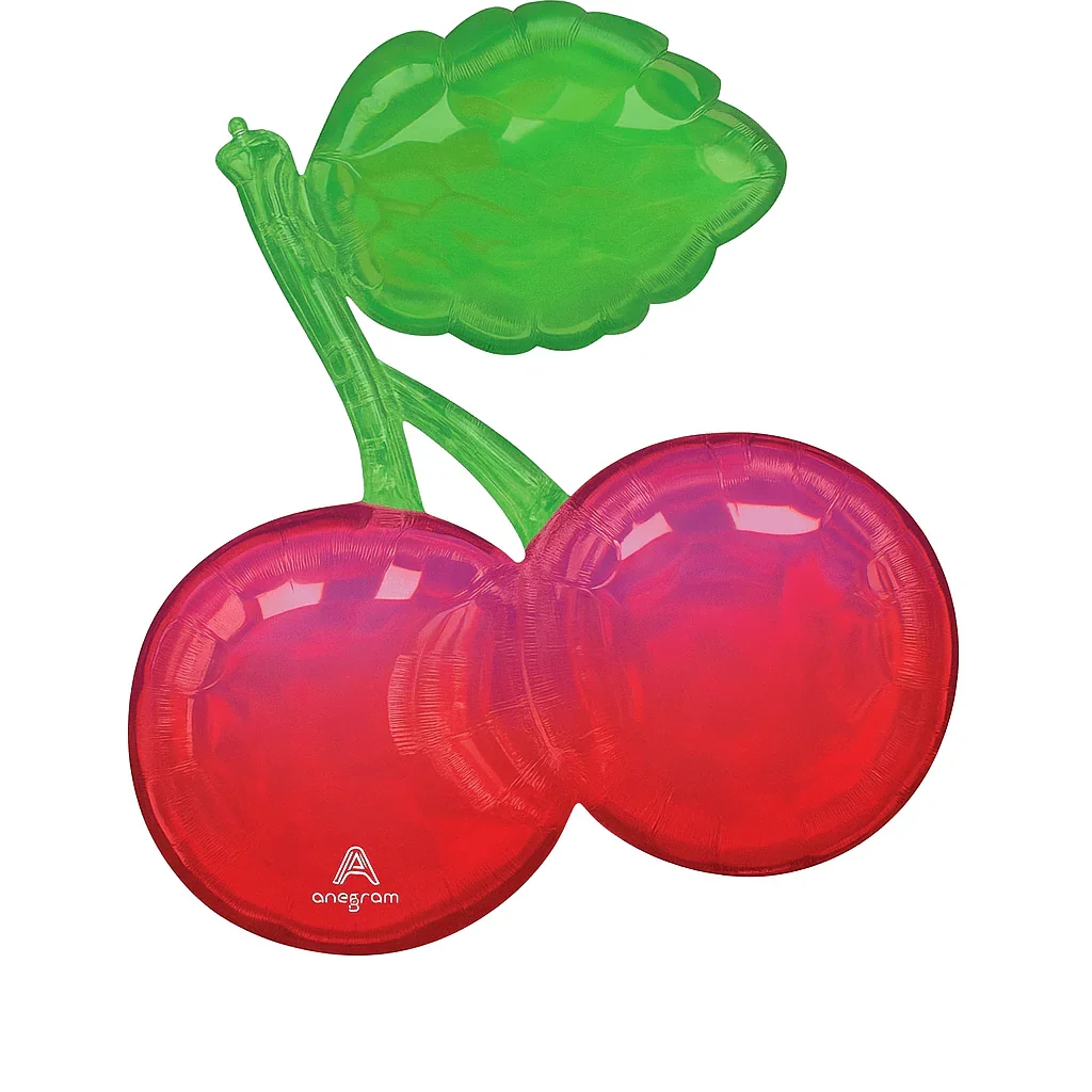 Fruity Mix Iridescent Cherries Supershape Mylar 30" | 1ct