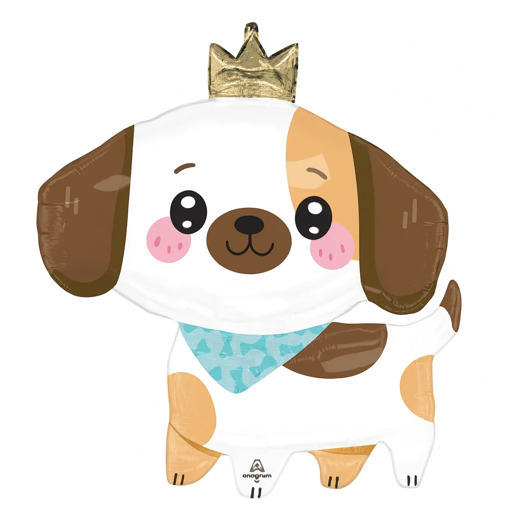 Kawaii Puppy Supershape Mylar Balloon 26"x27" | 1ct