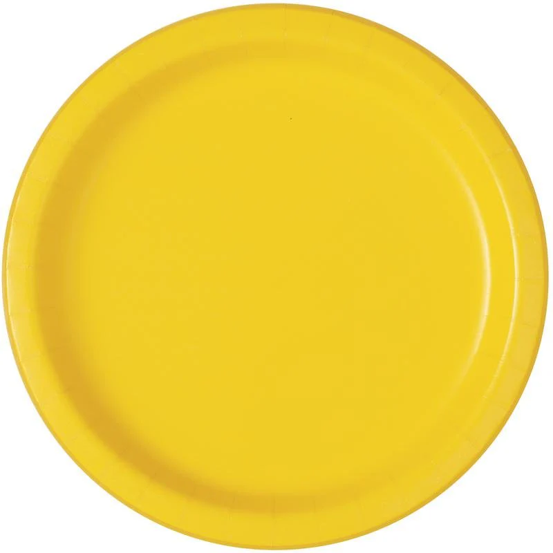Sunshine Yellow Paper Dinner Plates | 50ct