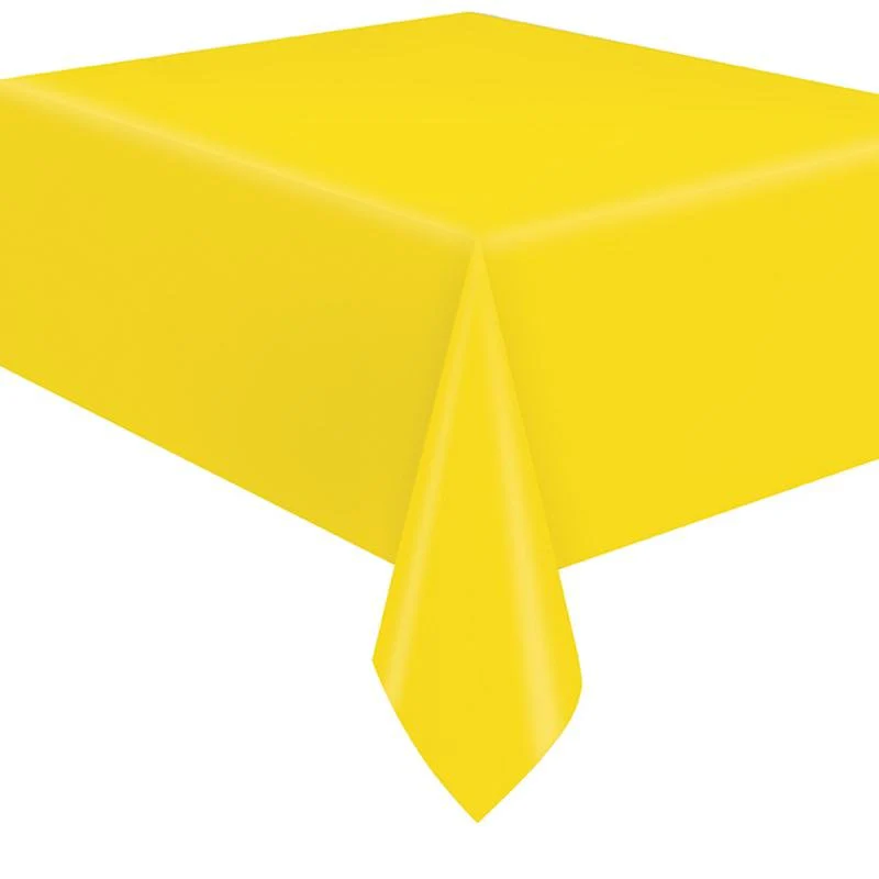Sunshine Yellow Plastic Tablecover | 1ct