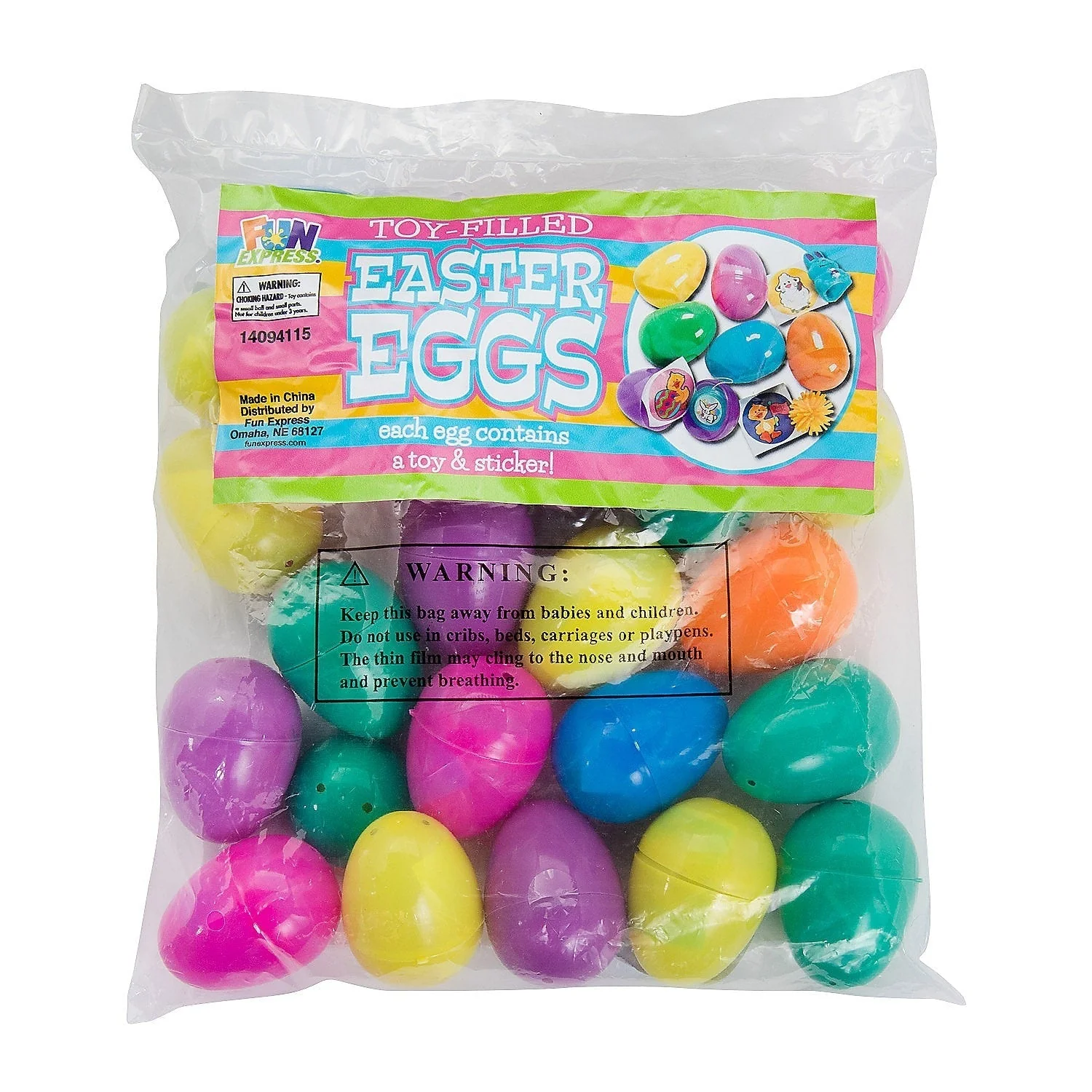 Easter Toy-Filled Plastic Easter Eggs 2.25" | 24 ct