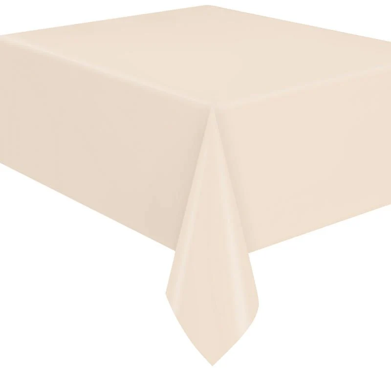 Vanilla Cream Plastic Tablecover | 1ct