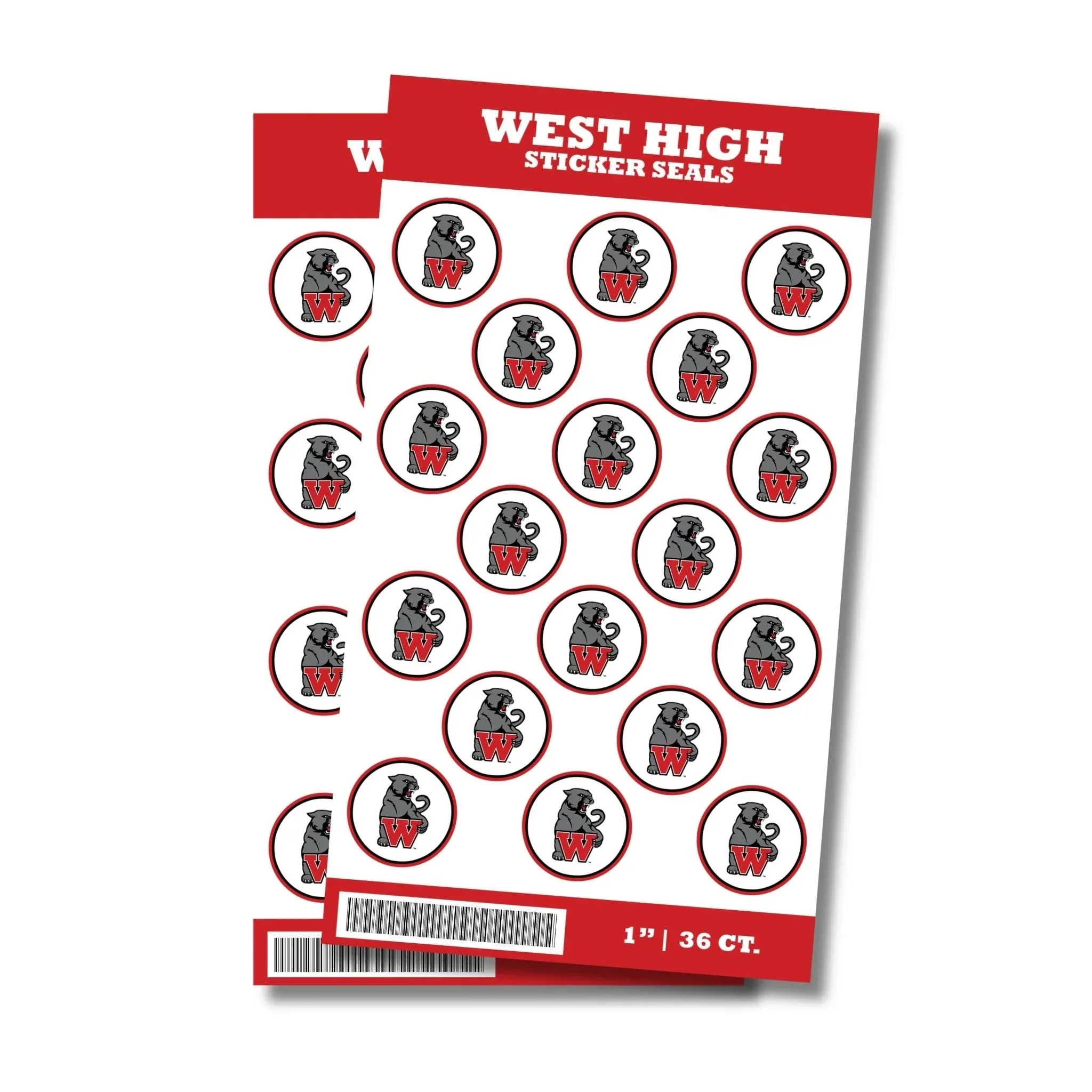 West High High School Sticker Seal 1" | 36 ct