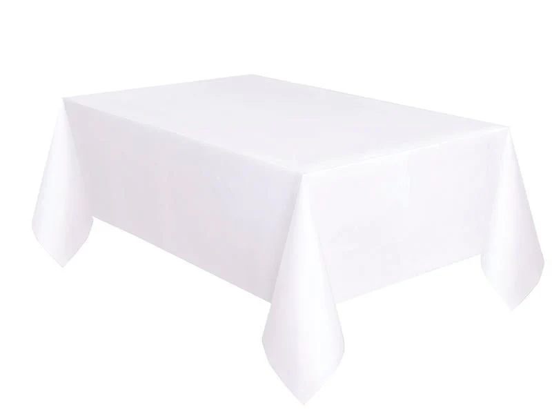 White Plastic Table Skirt | 1ct