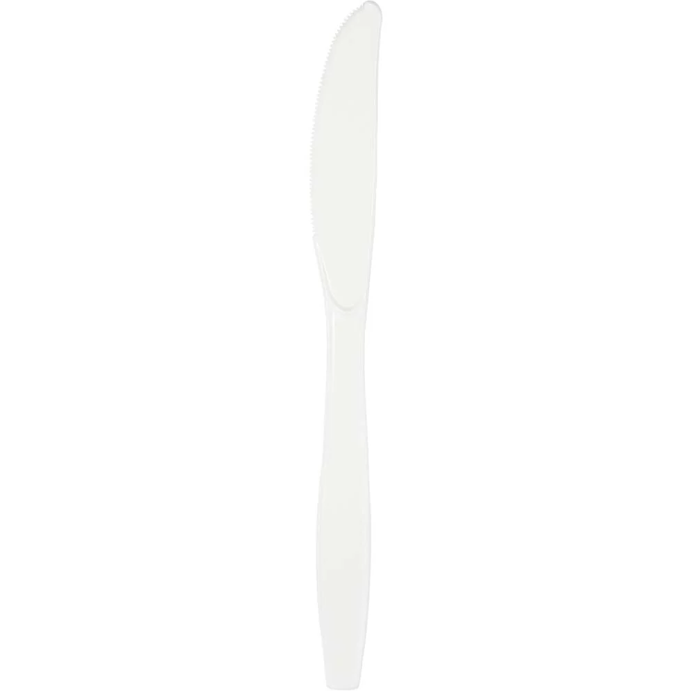 White Premium Plastic Knives | 24ct