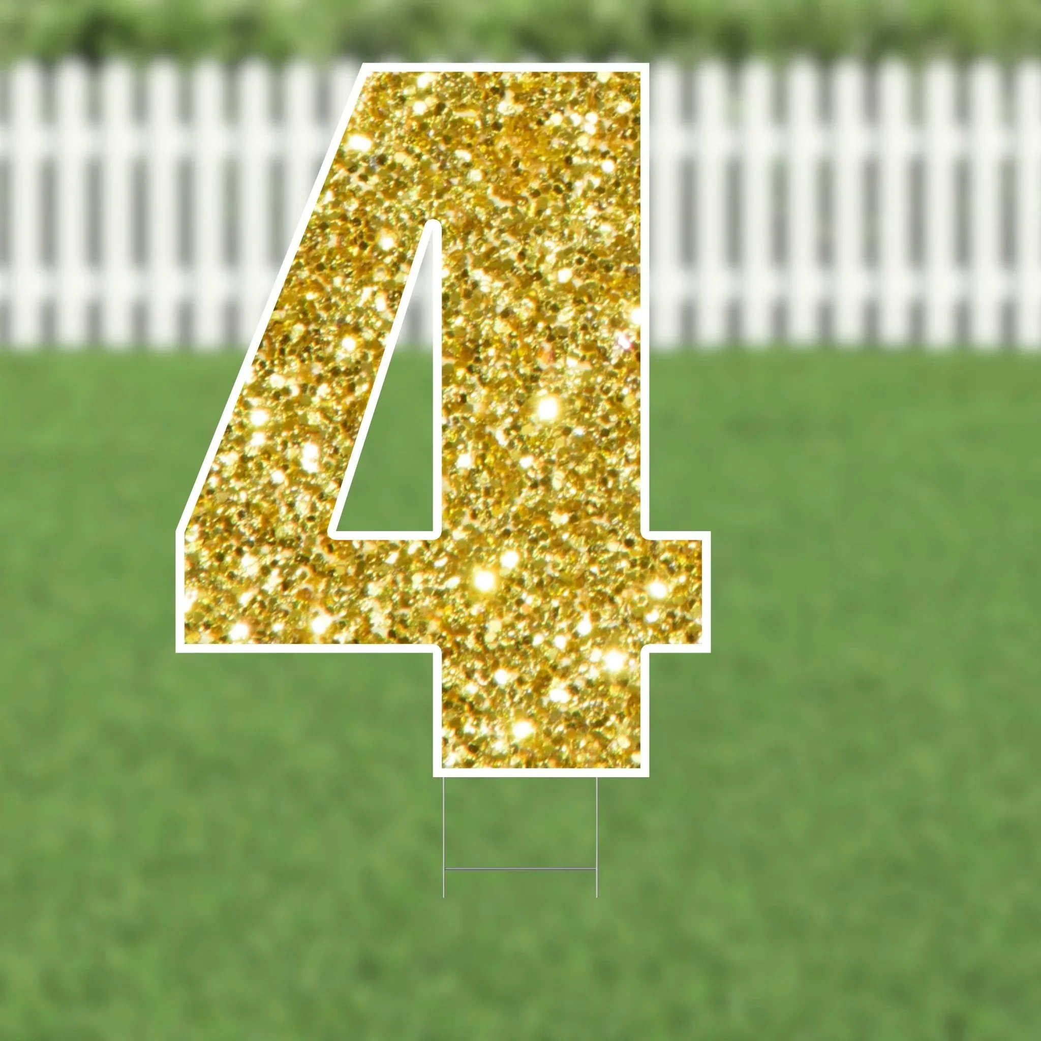Yard Card Gold Number/Symbol 21.5" | 1ct - Image 4