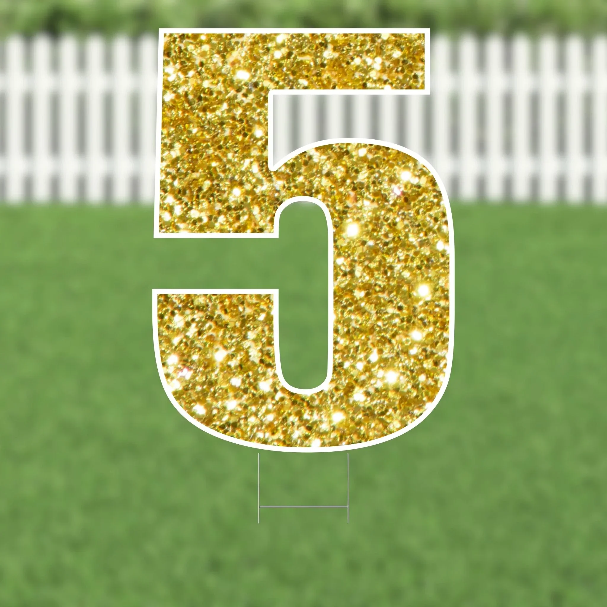 Yard Card Gold Number/Symbol 21.5" | 1ct - Image 5