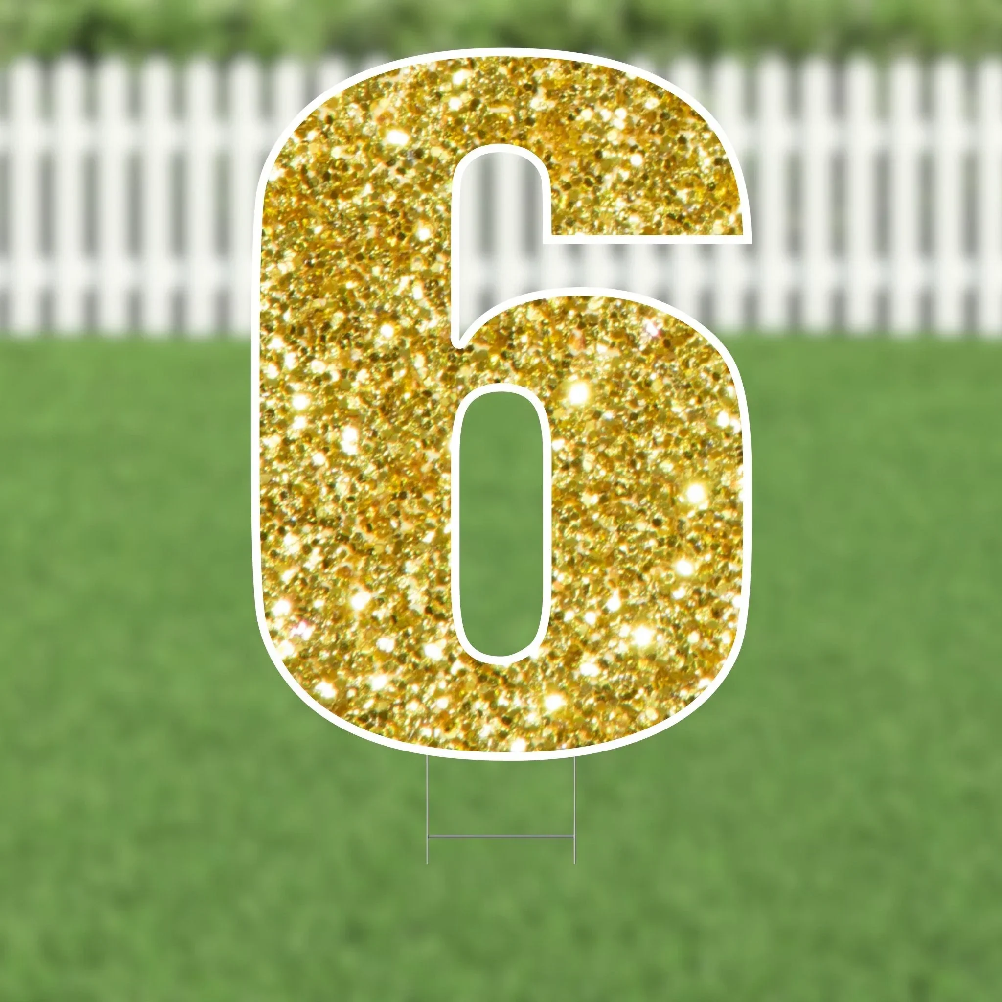 Yard Card Gold Number/Symbol 21.5" | 1ct - Image 6