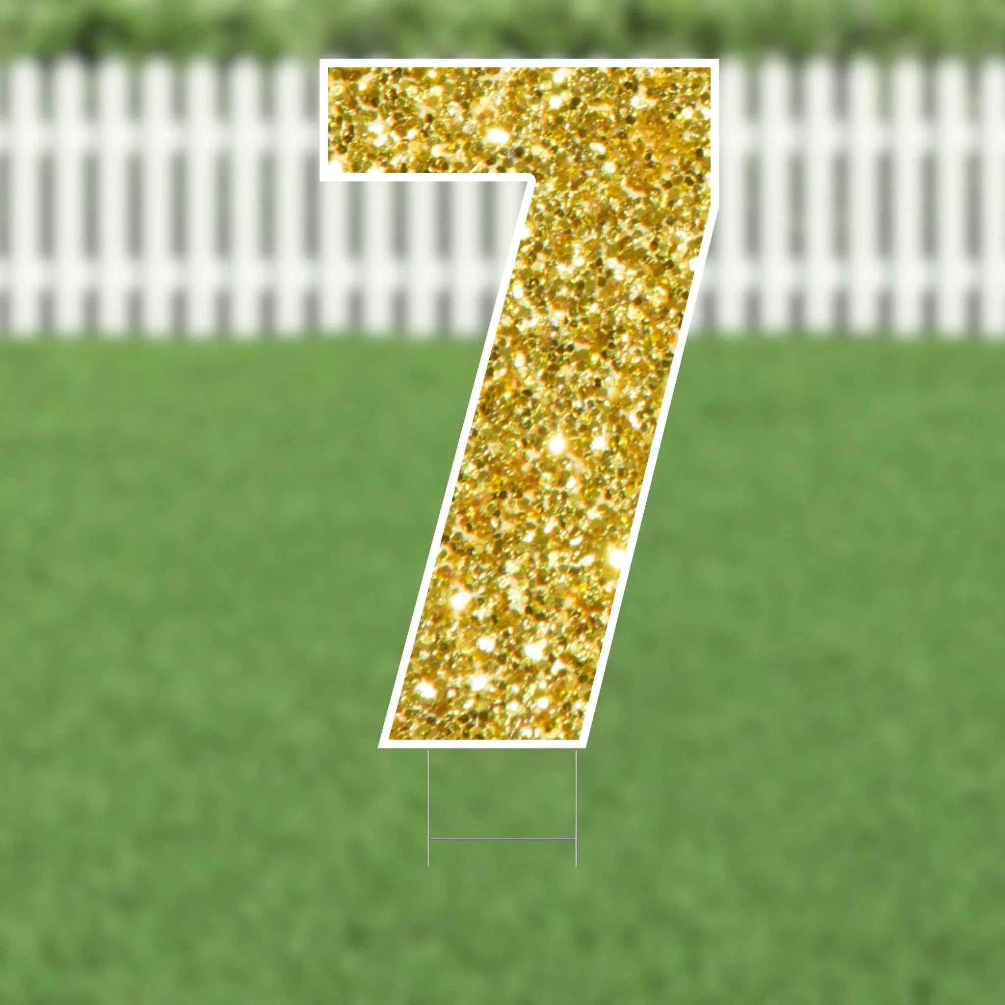 Yard Card Gold Number/Symbol 21.5" | 1ct - Image 7