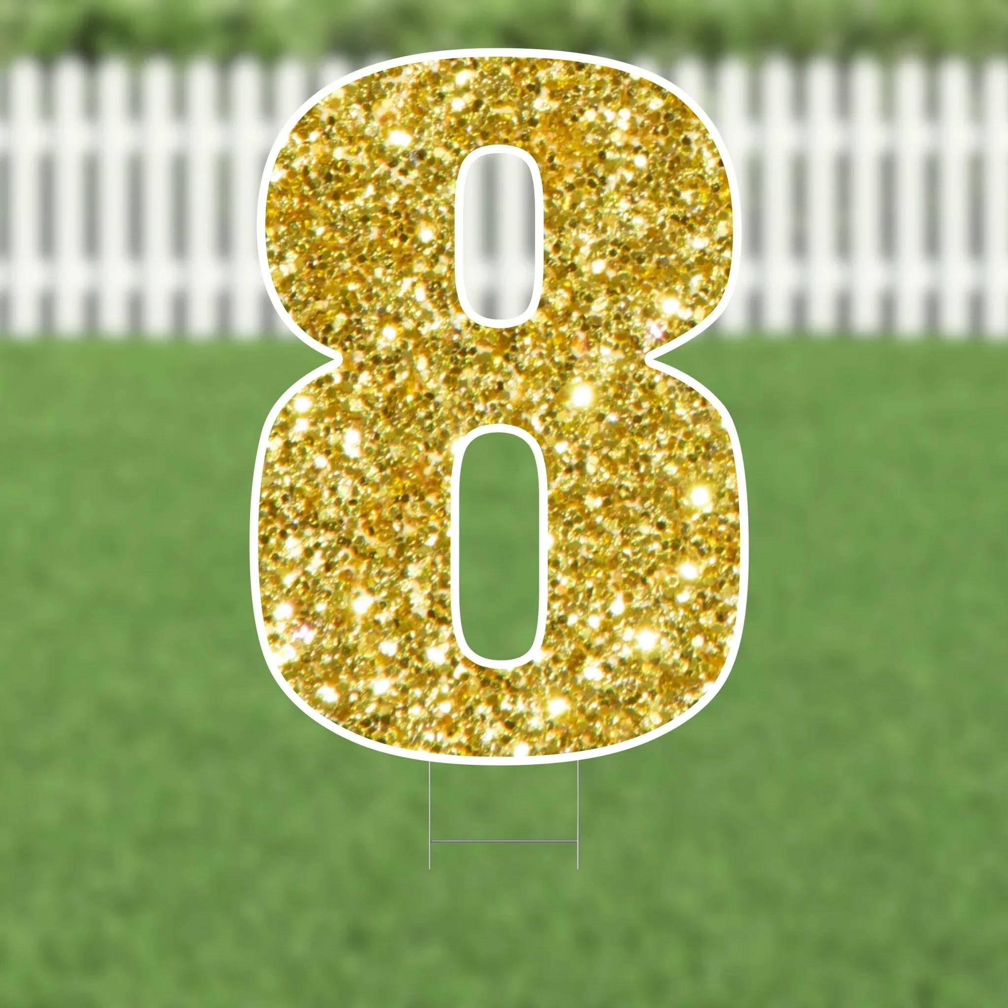 Yard Card Gold Number/Symbol 21.5" | 1ct - Image 8