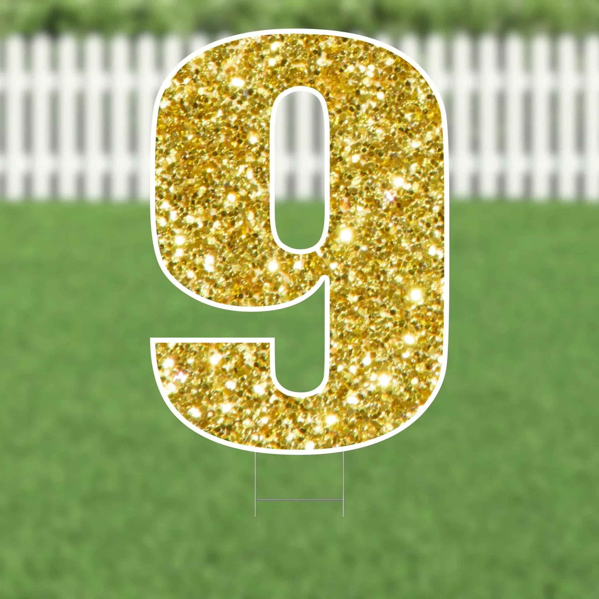 Yard Card Gold Number/Symbol 21.5" | 1ct - Image 9