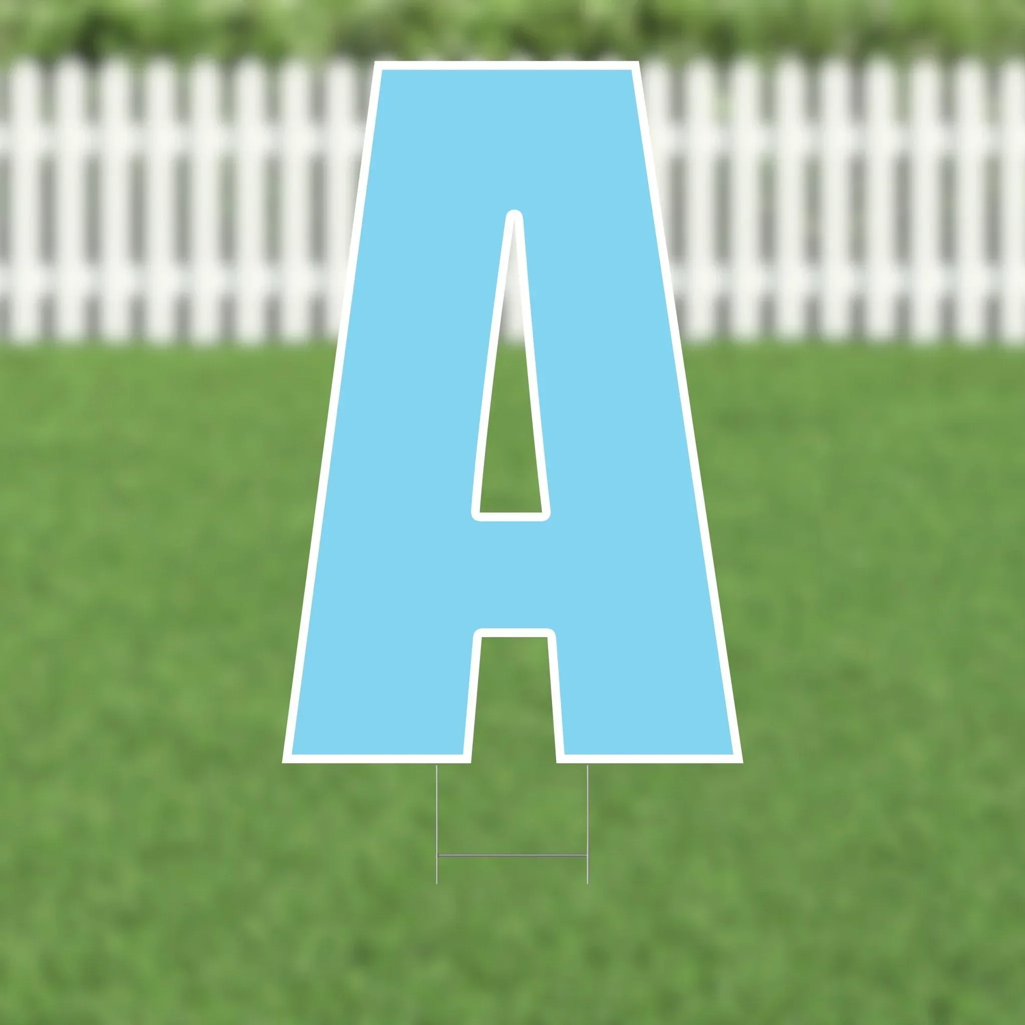 Yard Card Light Blue Letter 21.5" | 1ct