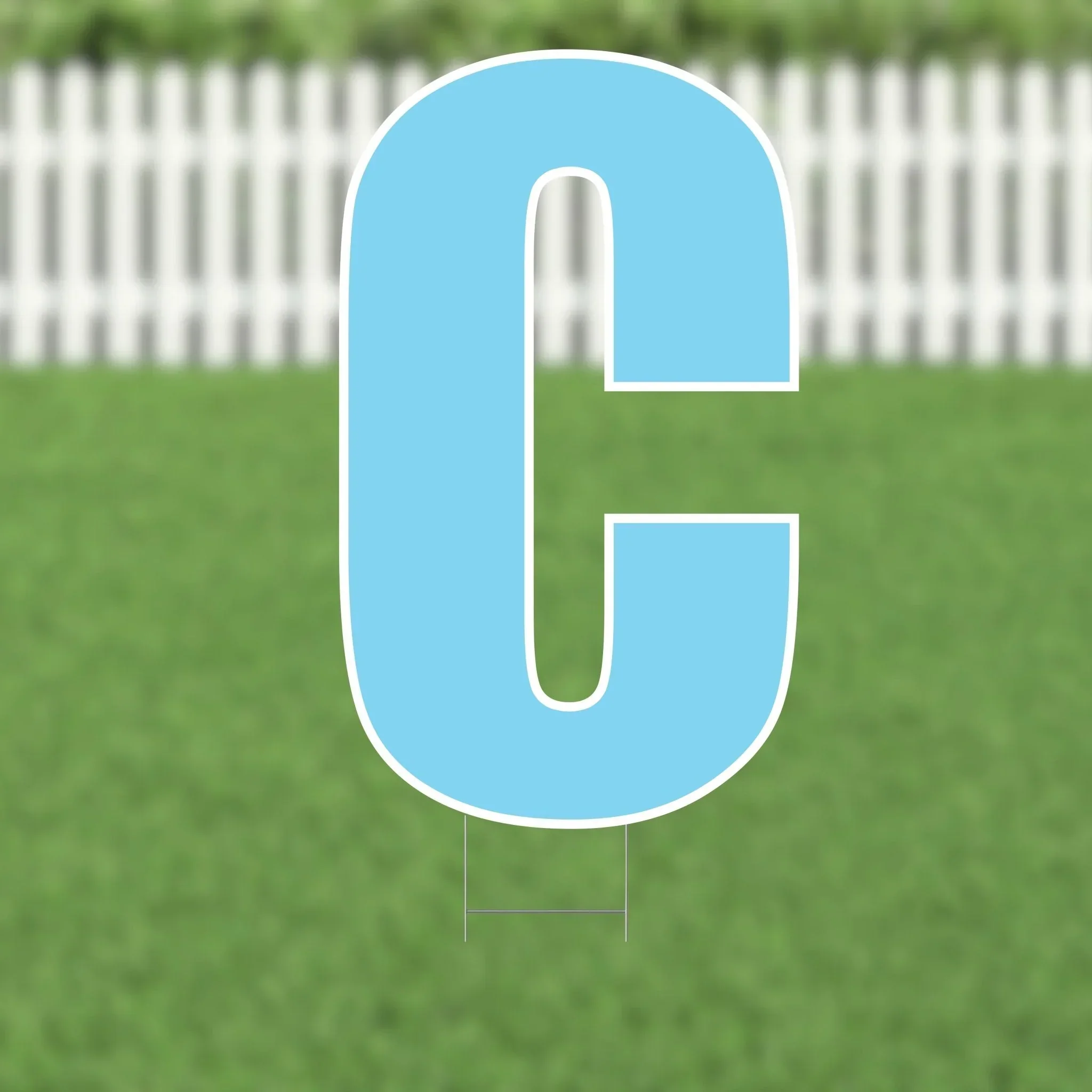 Yard Card Light Blue Letter 21.5" | 1ct - Image 3