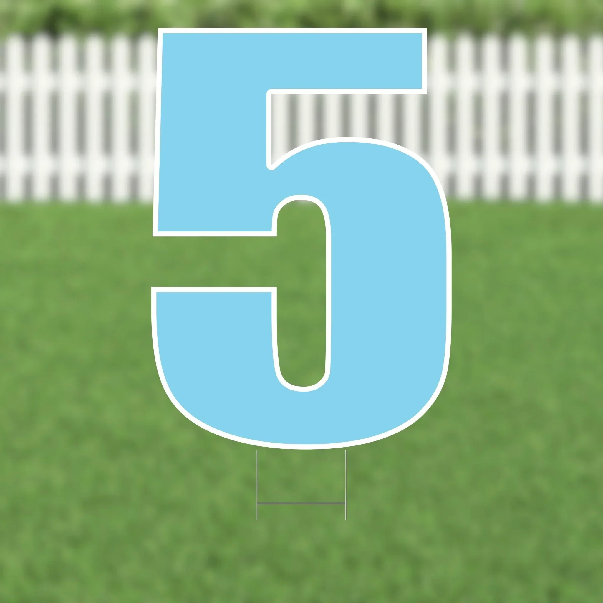 Yard Card Light Blue Number/Symbol 21.5" | 1ct - Image 5