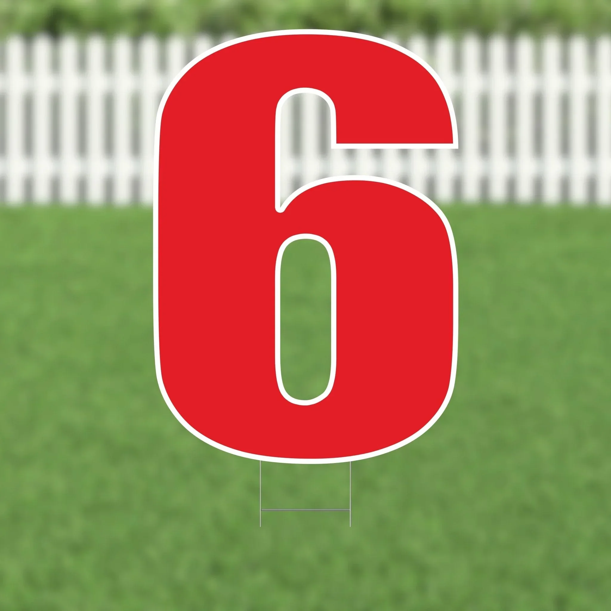 Yard Card Red Number/Symbol 21.5" | 1ct - Image 6
