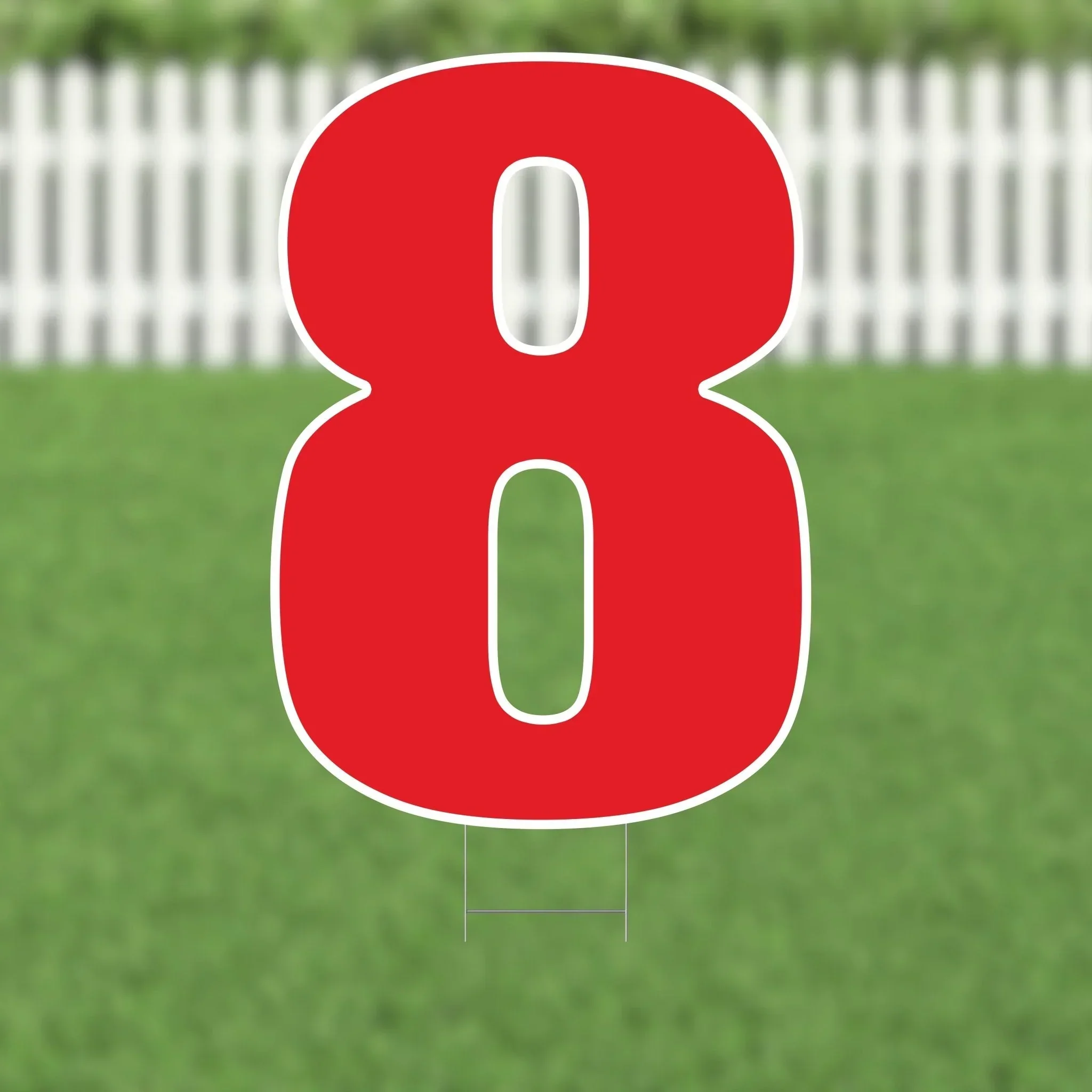 Yard Card Red Number/Symbol 21.5" | 1ct - Image 8