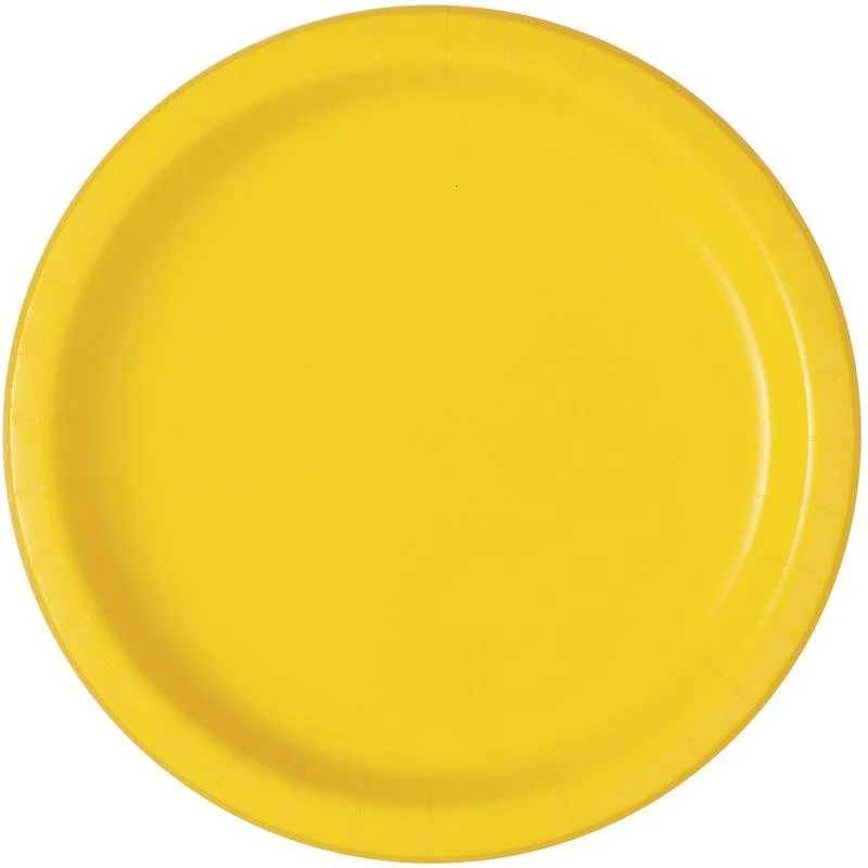 Yellow Paper Dinner Plates  | 50ct